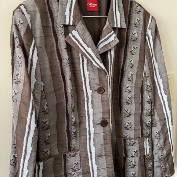 Olsen Jacket  - VTG  - elegant looking jacket – mixed earth colours Size 12 - Picture 1 of 6